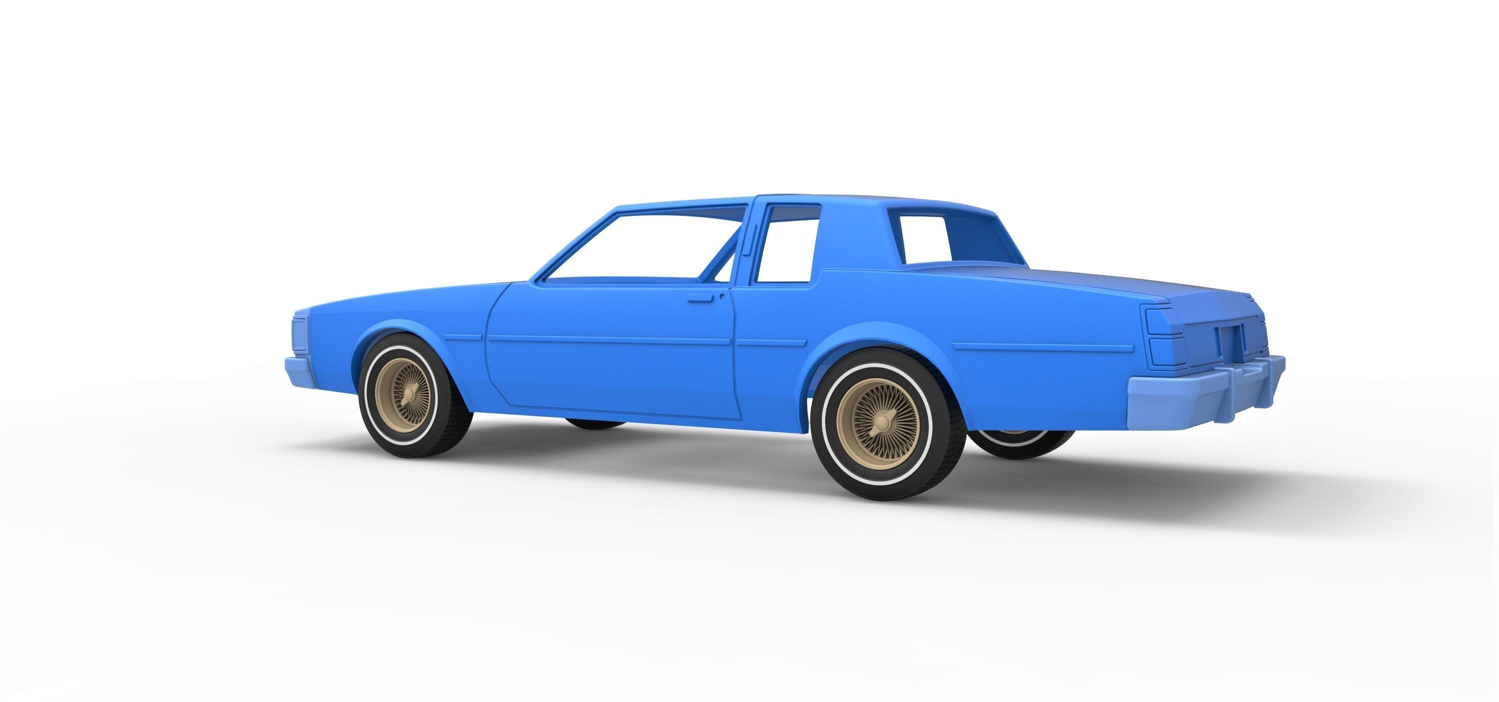 Shell and wheels Oldsmobile Delta 88 1984 Scale 1 to 25 3D print model_10