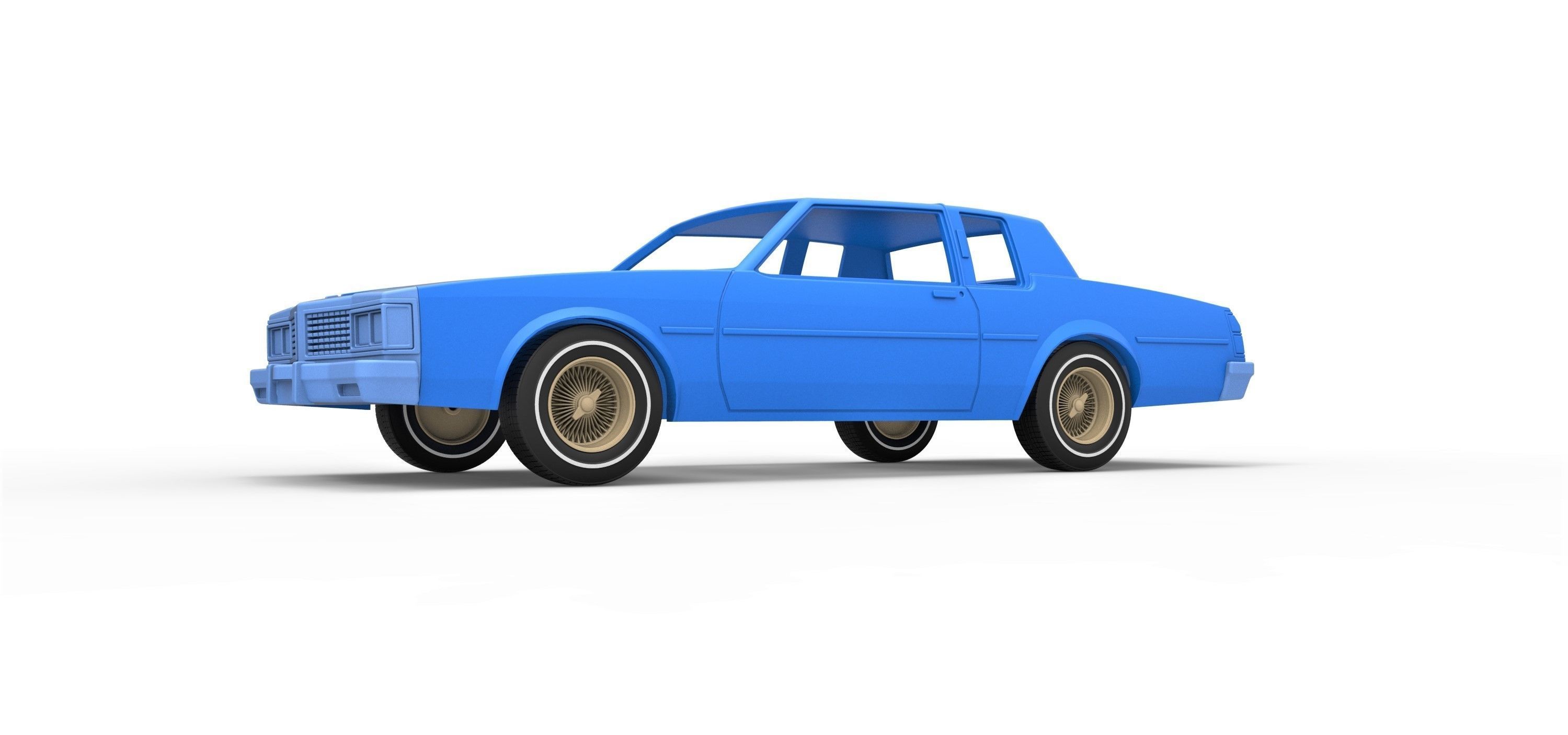 Shell and wheels Oldsmobile Delta 88 1984 Scale 1 to 25 3D print model_1
