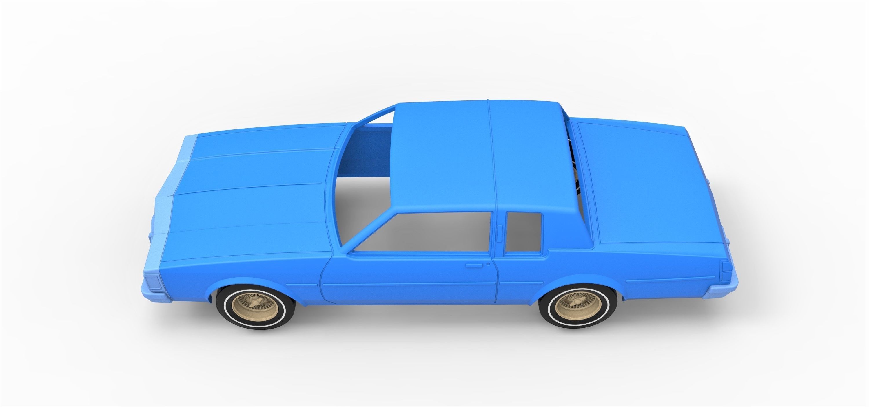 Shell and wheels Oldsmobile Delta 88 1984 Scale 1 to 25 3D print model_7