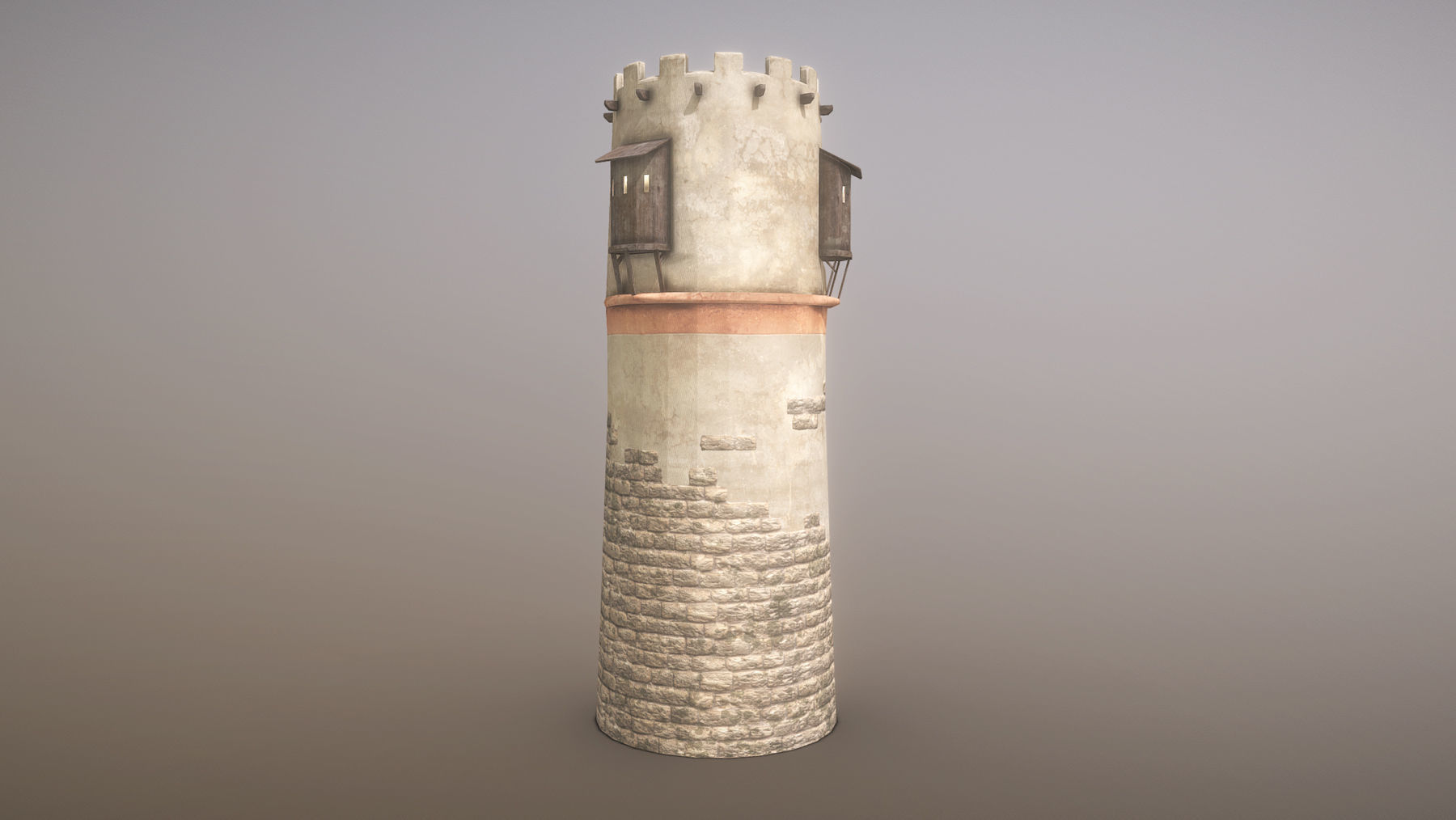 Medieval DRAGON Tower 04 Low-poly 3D model_2