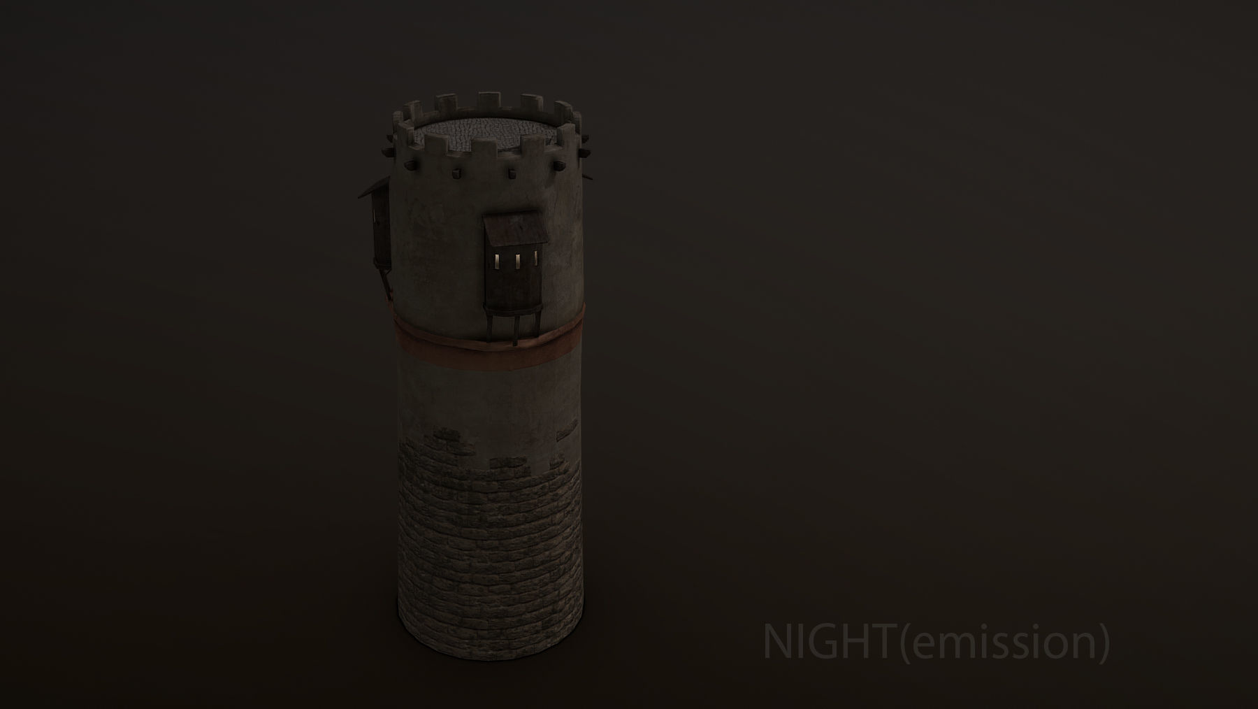 Medieval DRAGON Tower 04 Low-poly 3D model_14