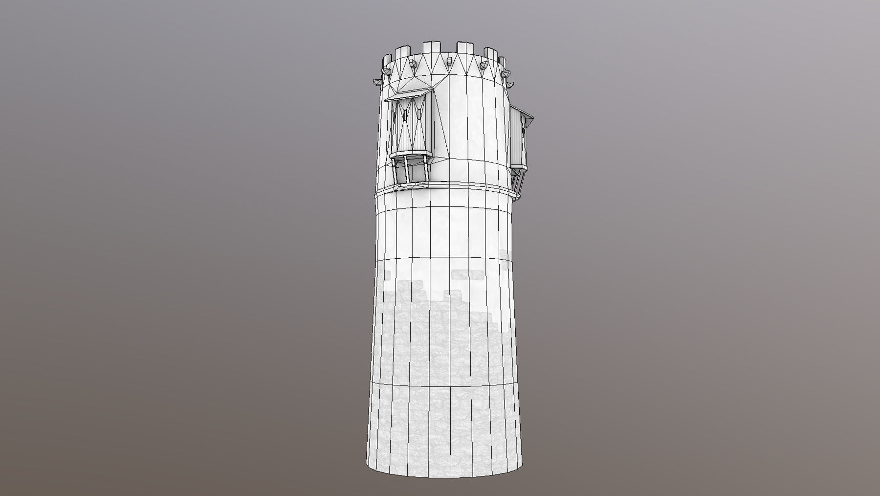 Medieval DRAGON Tower 04 Low-poly 3D model_11