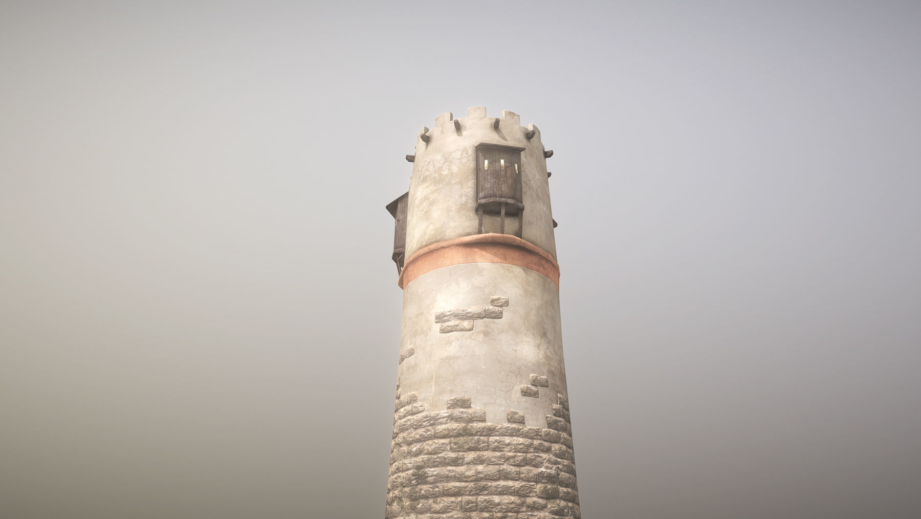 Medieval DRAGON Tower 04 Low-poly 3D model_6