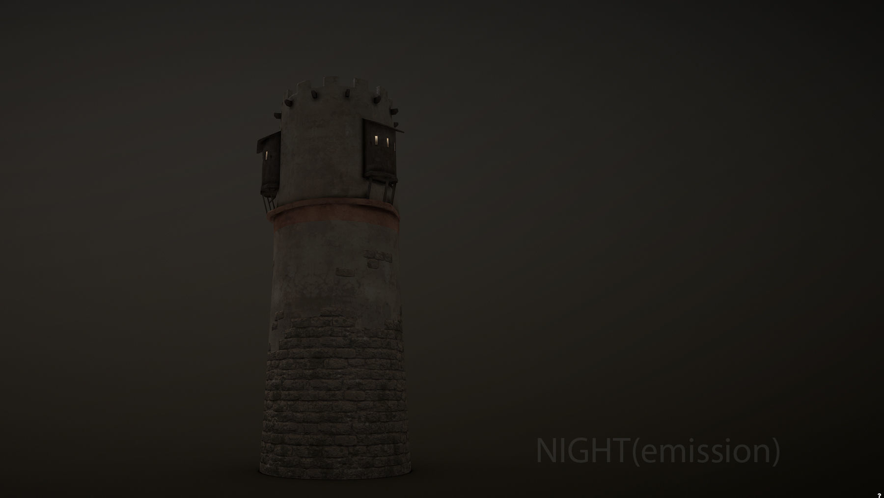 Medieval DRAGON Tower 04 Low-poly 3D model_13