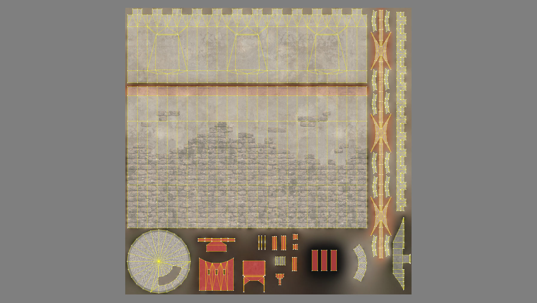 Medieval DRAGON Tower 04 Low-poly 3D model_16