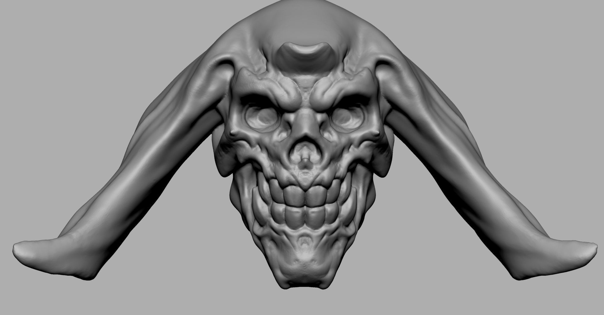 Stylized Skull 3D model_2