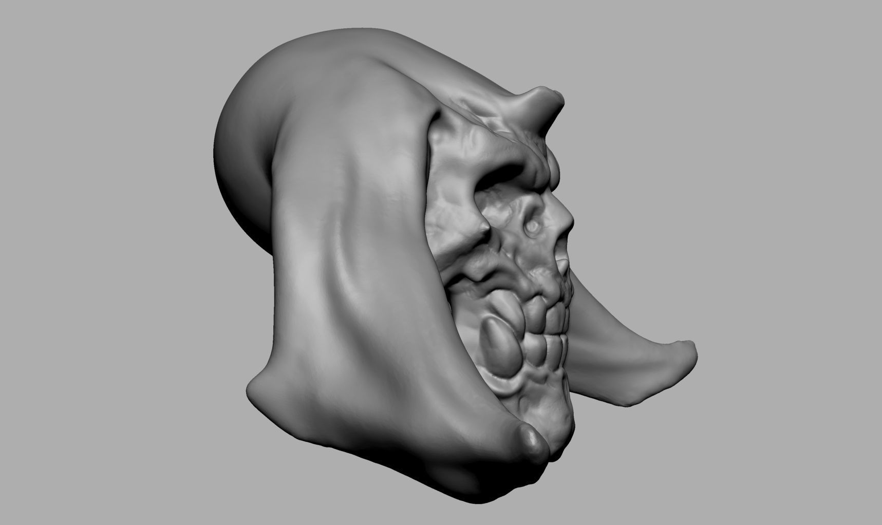Stylized Skull 3D model_3
