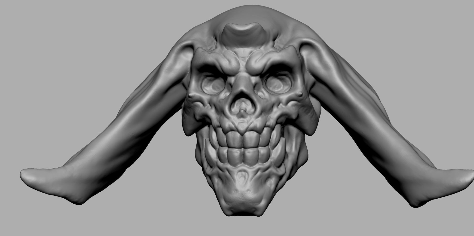 Stylized Skull 3D model_1