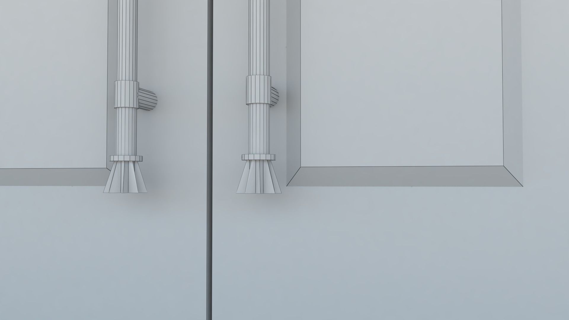 TOWN HALL Low-poly 3D model_35