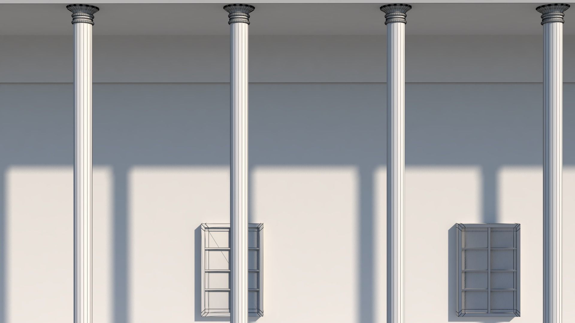 TOWN HALL Low-poly 3D model_28