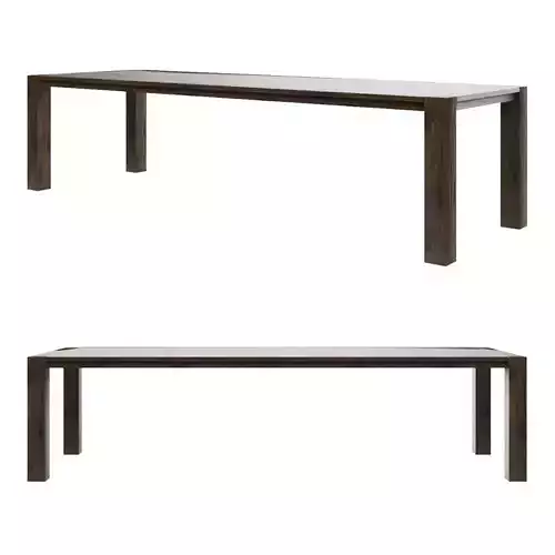 RECLAIMED RUSSIAN OAK PARSONS RECTANGULAR DINING TABLE RH 3D model
