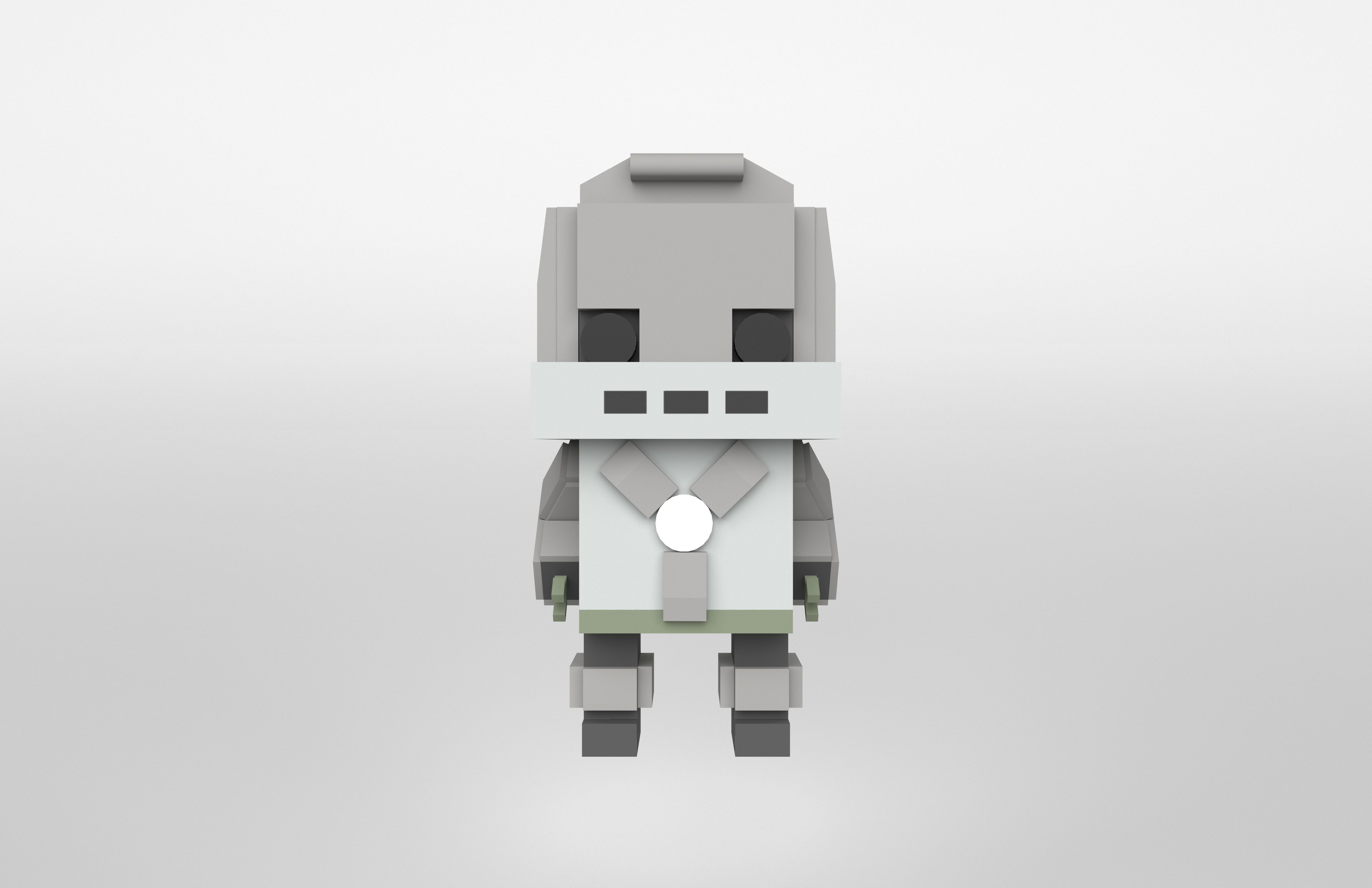 Brick HeadZ 0101 Iron Man Mark 1 Low-poly 3D model_1