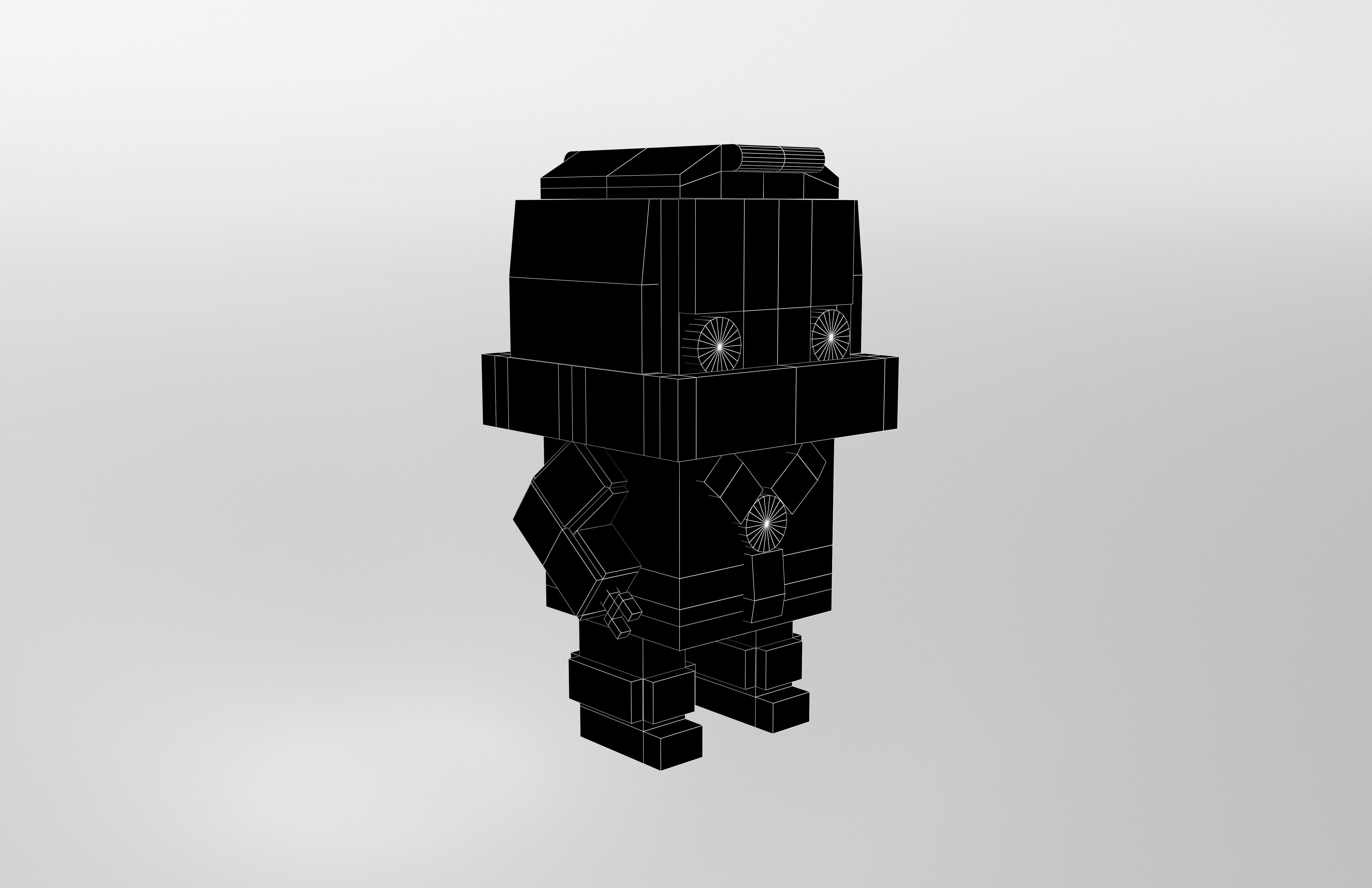 Brick HeadZ 0101 Iron Man Mark 1 Low-poly 3D model_7