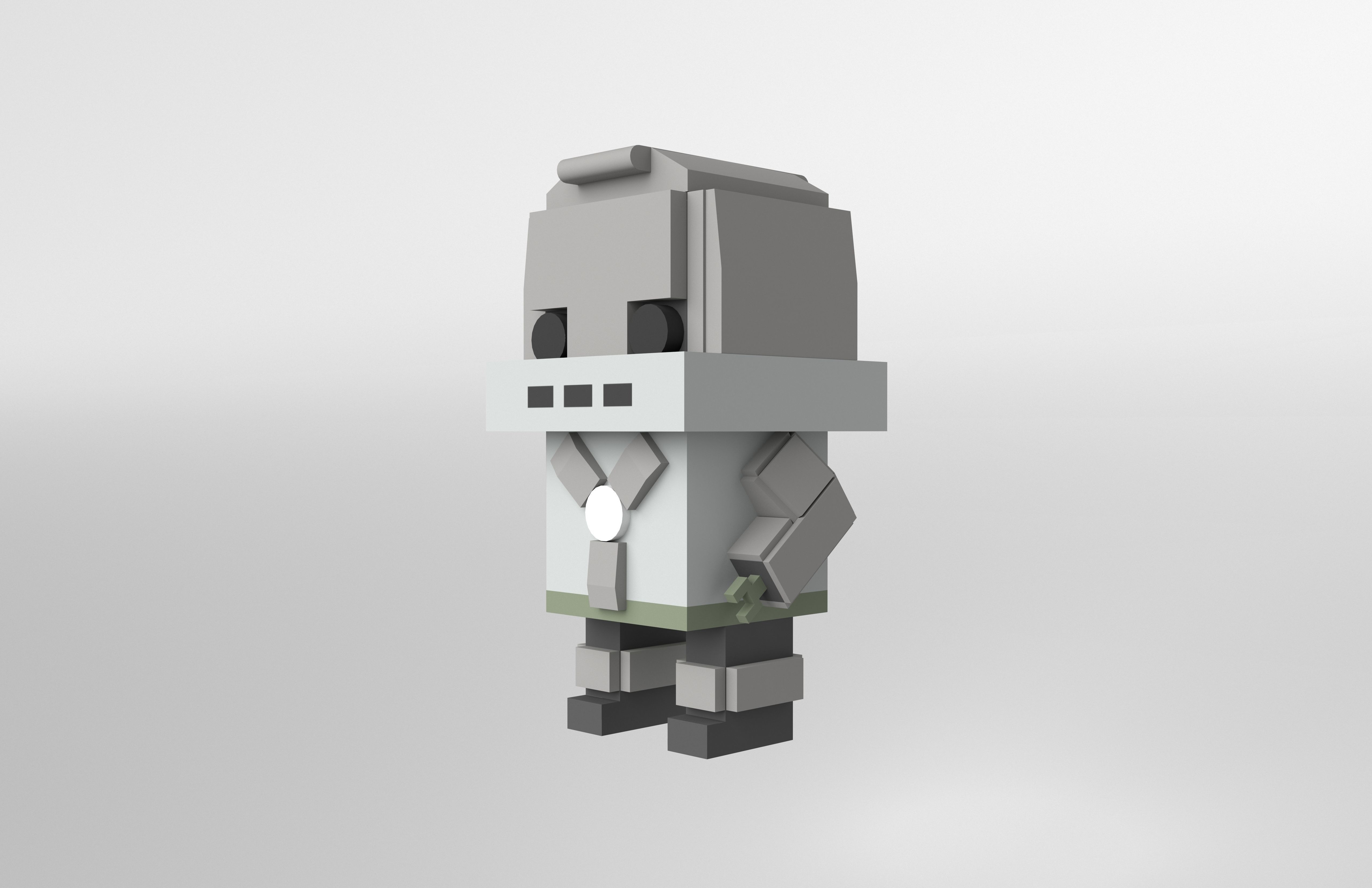 Brick HeadZ 0101 Iron Man Mark 1 Low-poly 3D model_2
