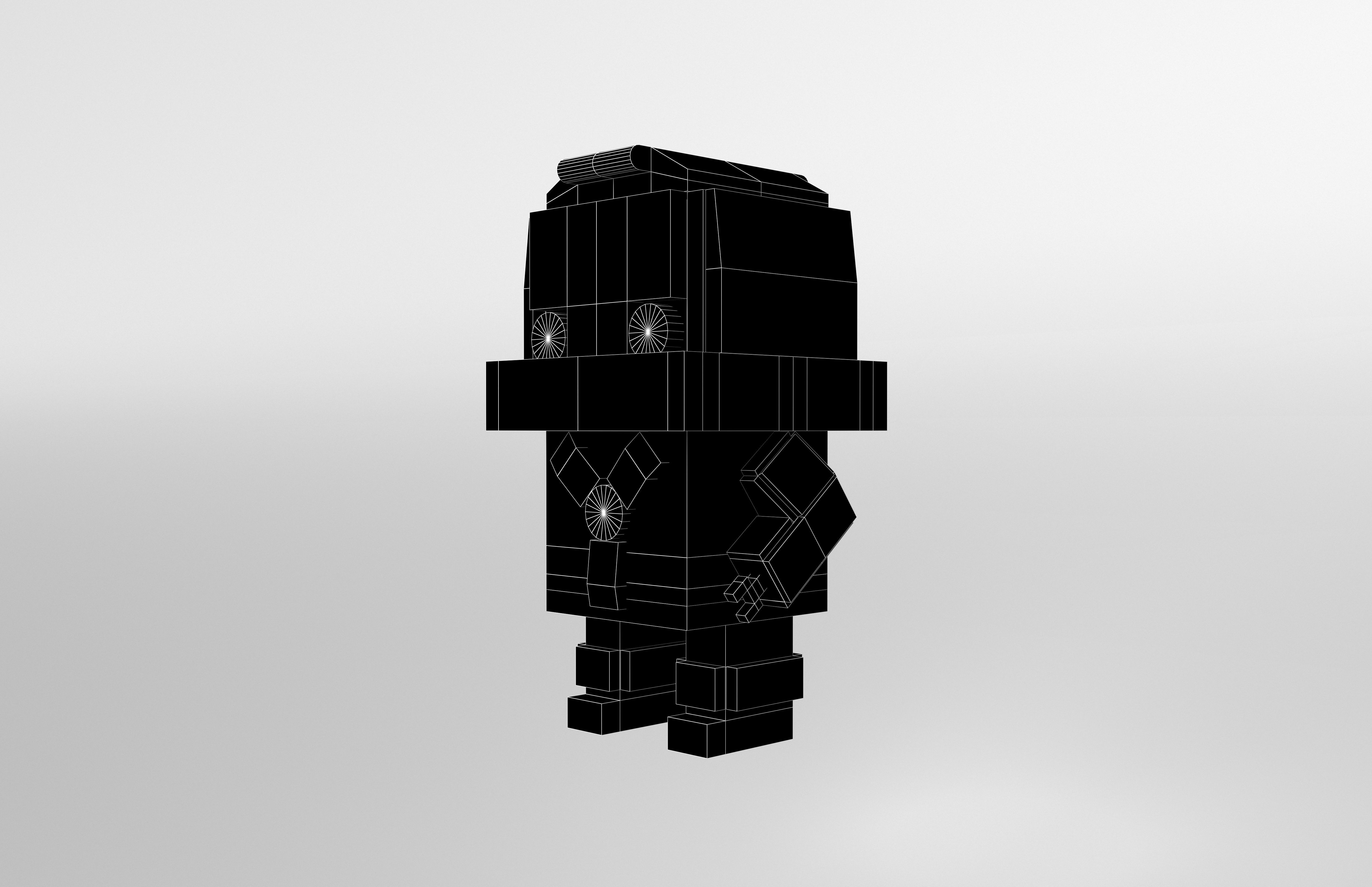 Brick HeadZ 0101 Iron Man Mark 1 Low-poly 3D model_5