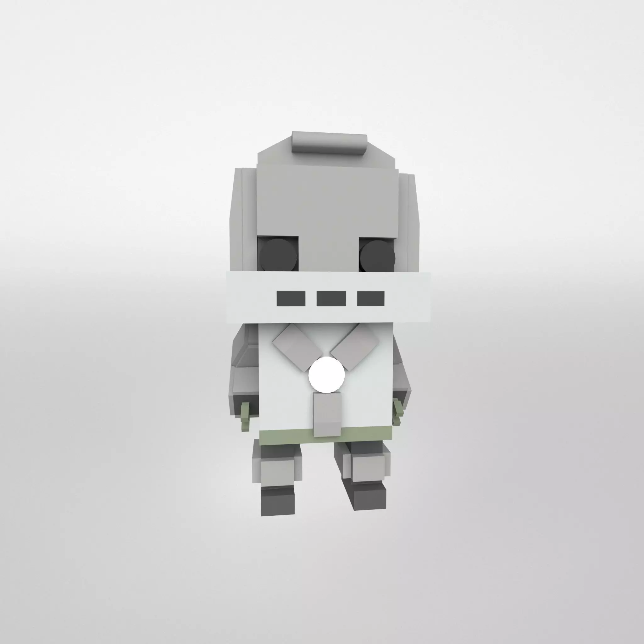 Brick HeadZ 0101 Iron Man Mark 1 Low-poly 3D model_0