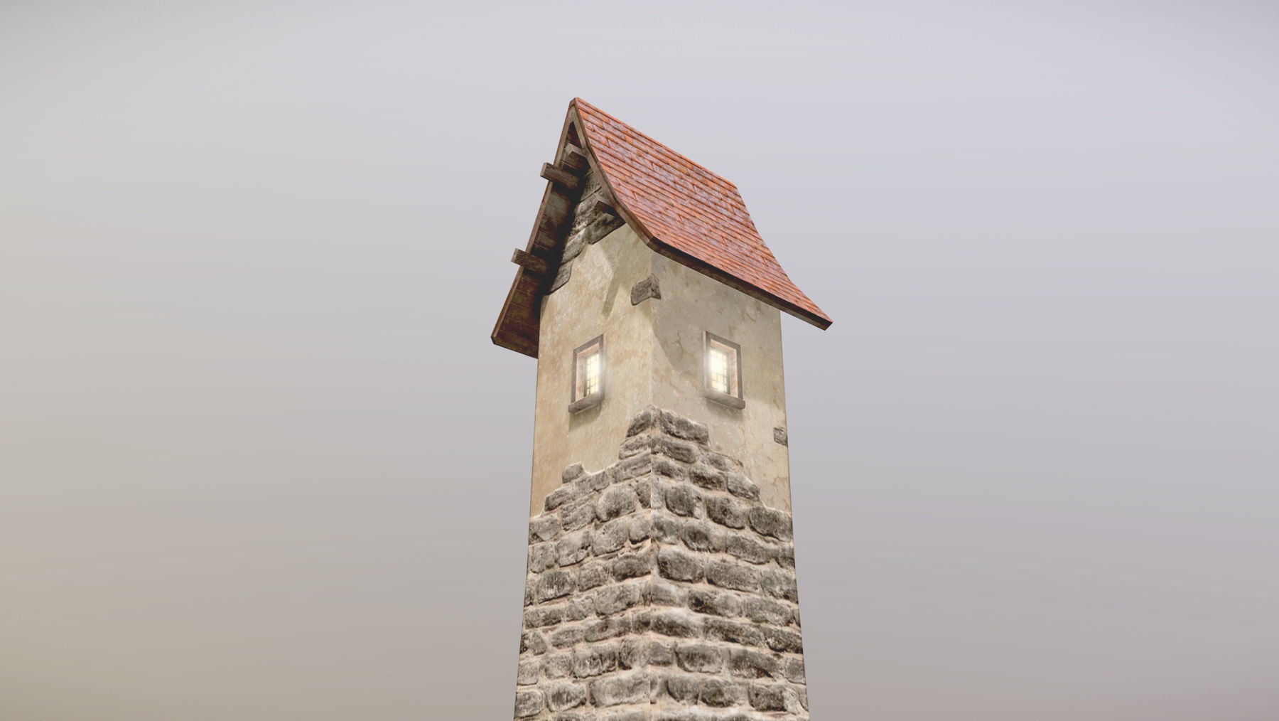 Medieval DRAGON Tower 05 Low-poly 3D model_1