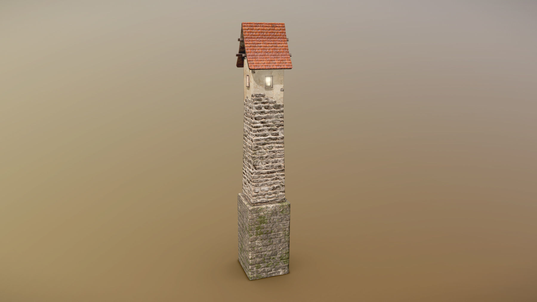 Medieval DRAGON Tower 05 Low-poly 3D model_3