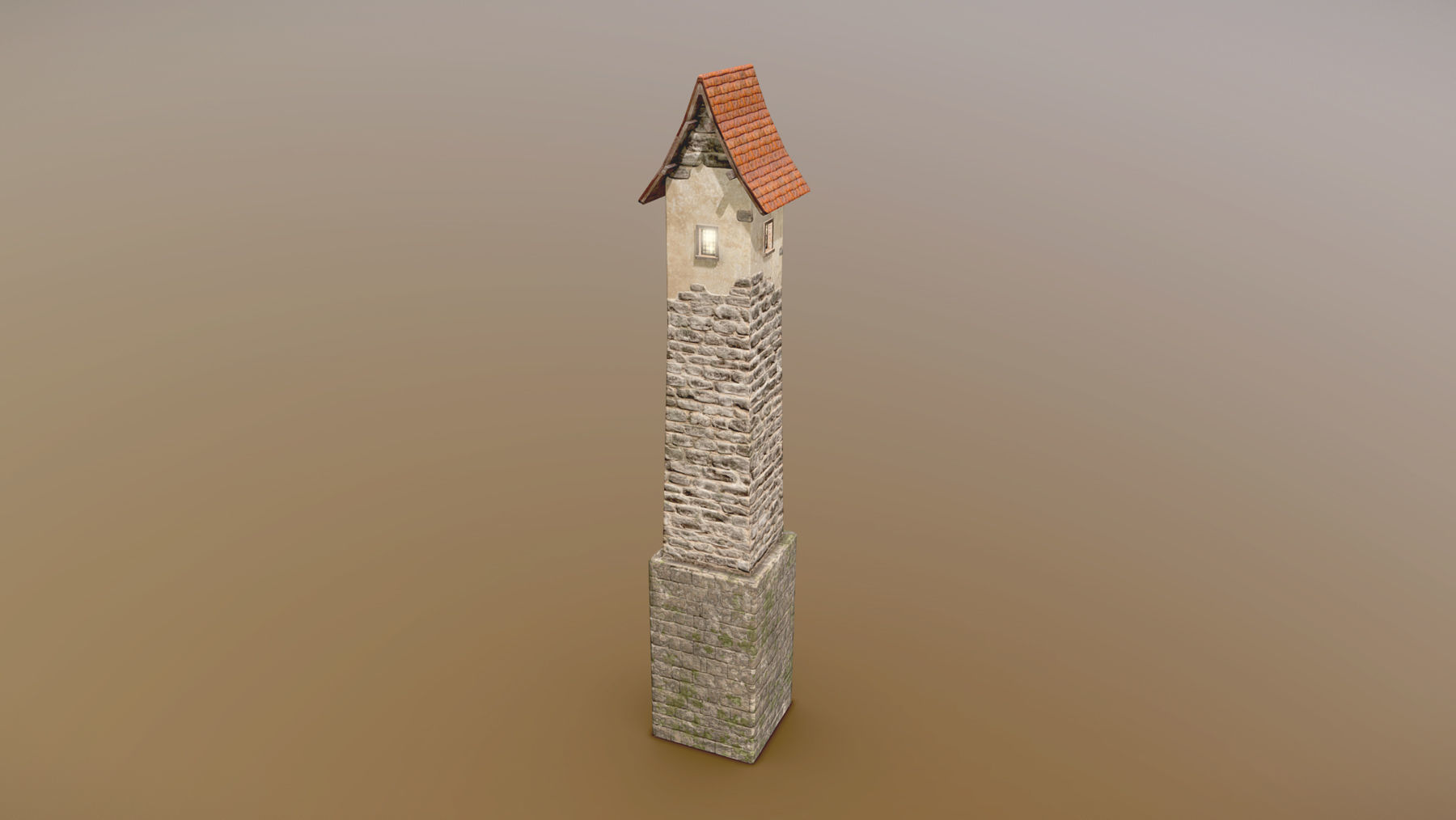 Medieval DRAGON Tower 05 Low-poly 3D model_4