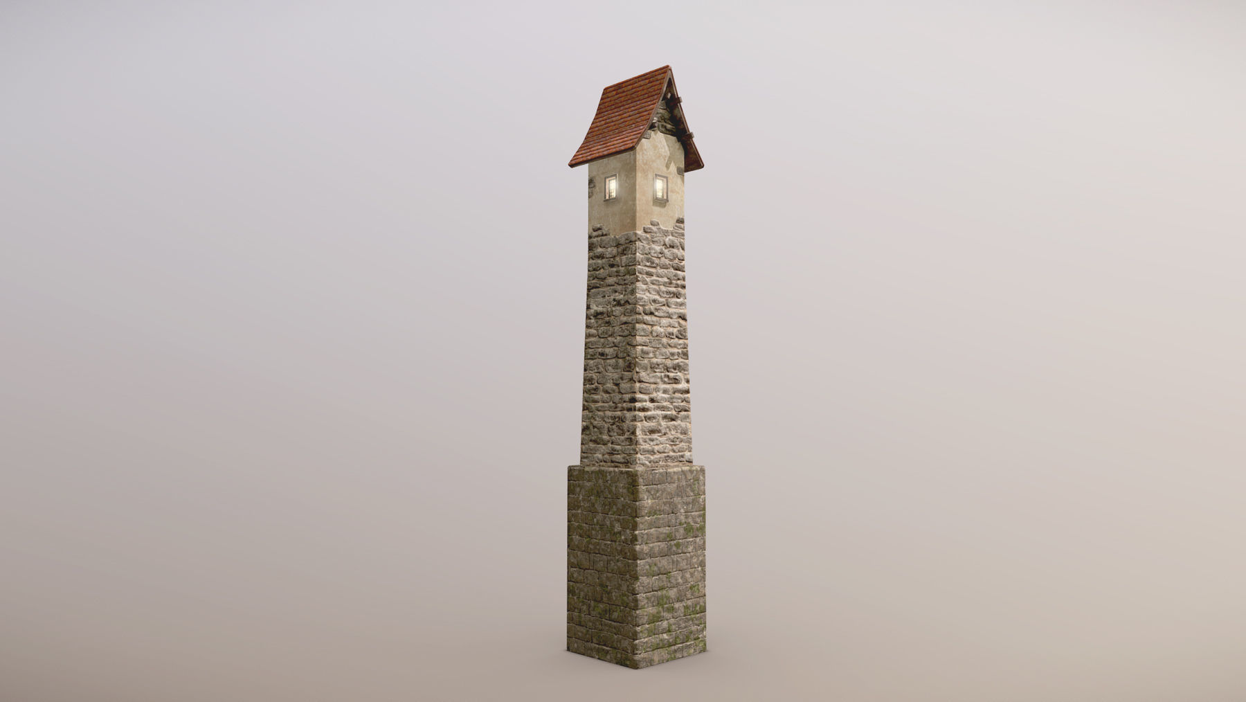 Medieval DRAGON Tower 05 Low-poly 3D model_5