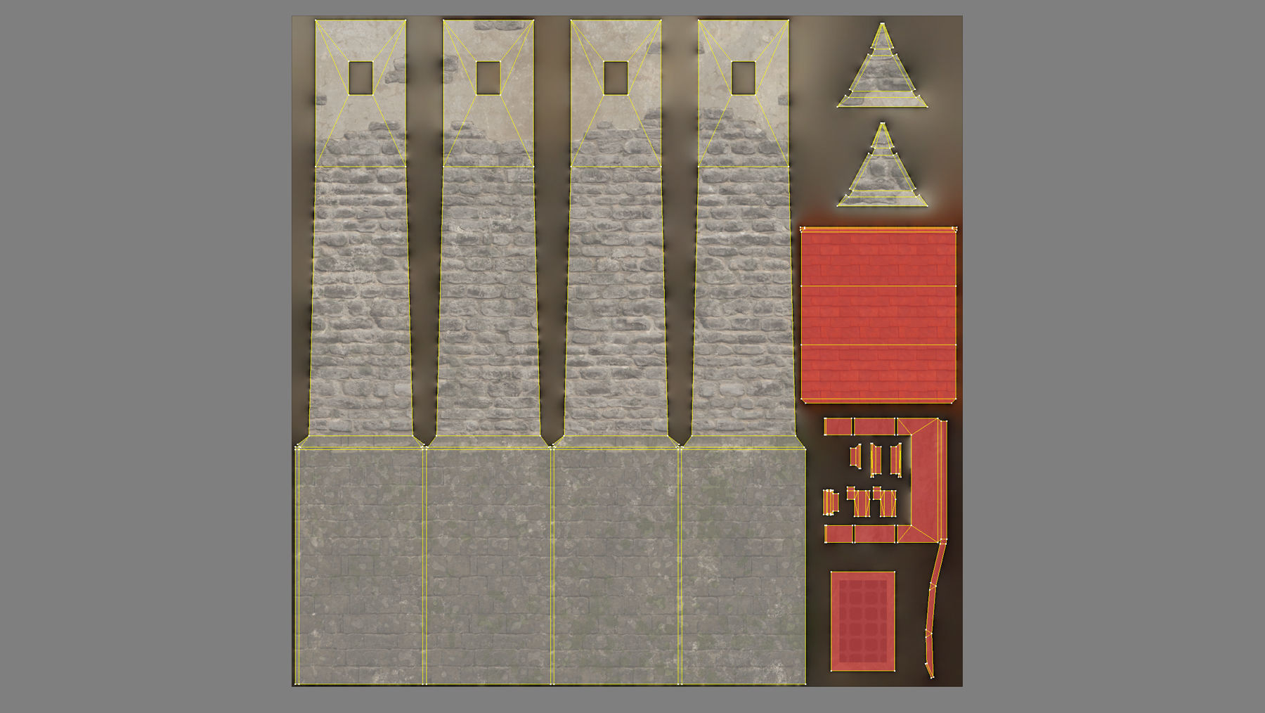 Medieval DRAGON Tower 05 Low-poly 3D model_15