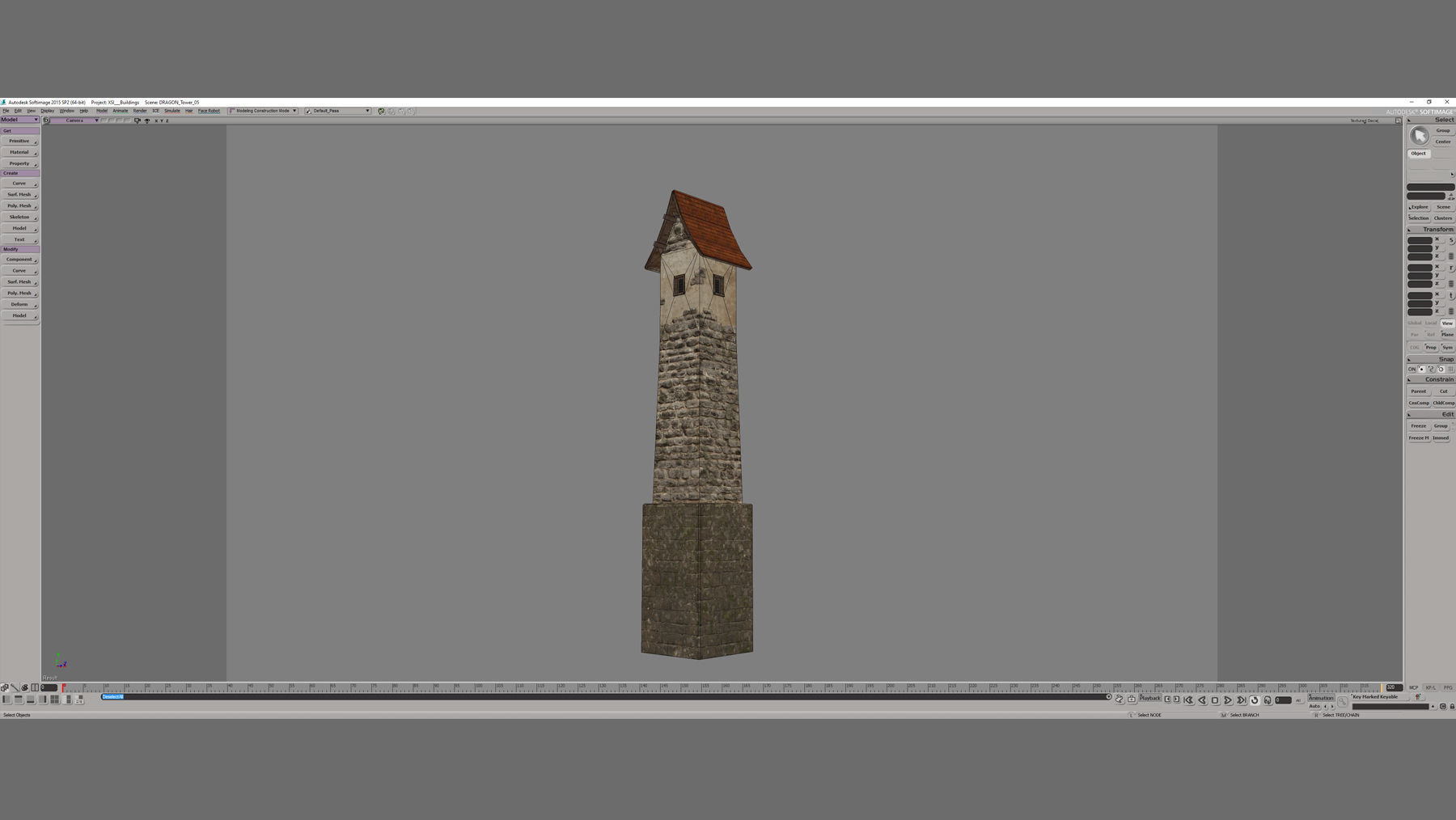 Medieval DRAGON Tower 05 Low-poly 3D model_14