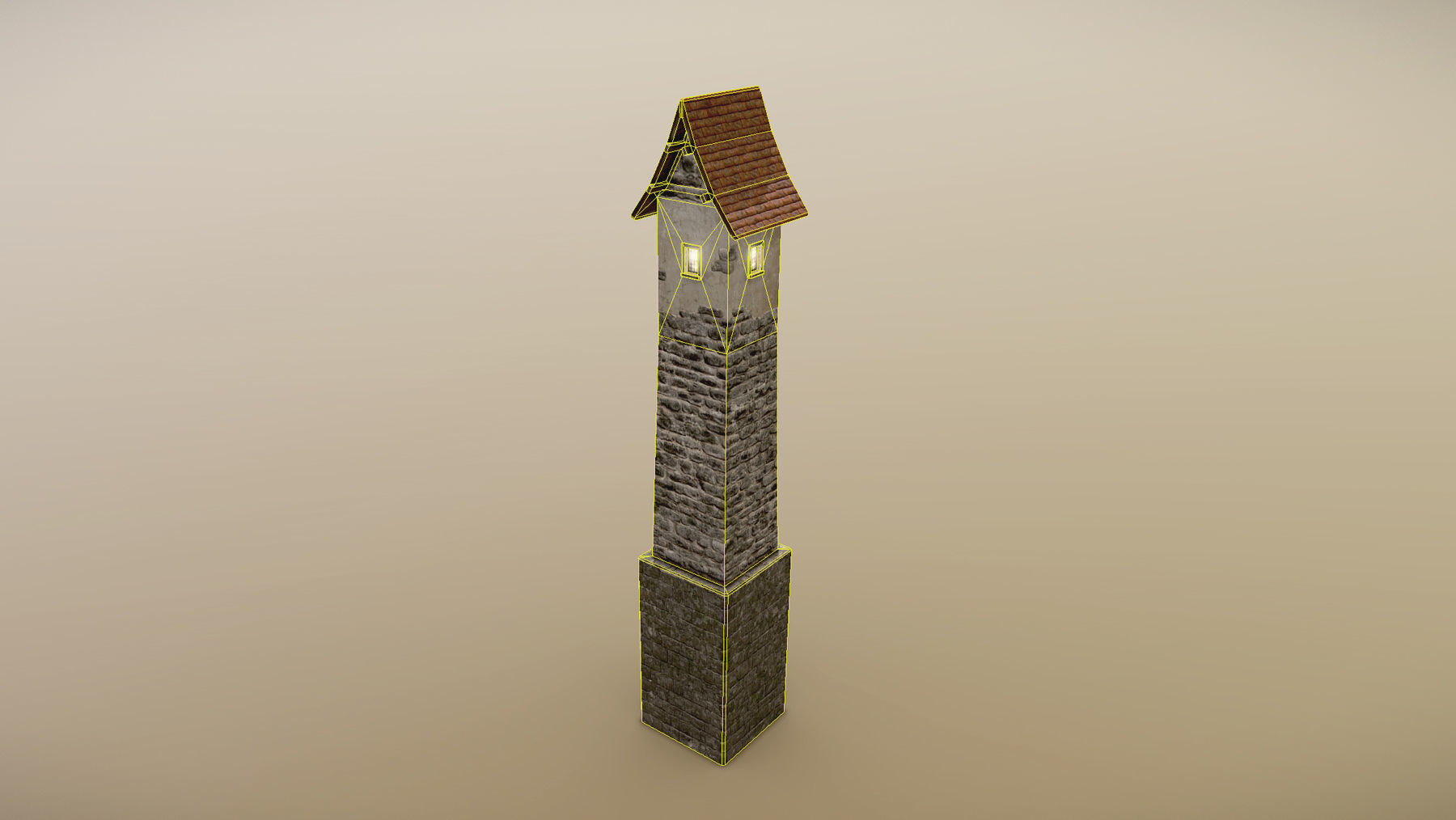 Medieval DRAGON Tower 05 Low-poly 3D model_9