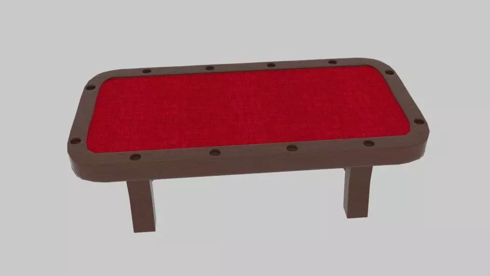 Poker Table Low-poly 3D model_0