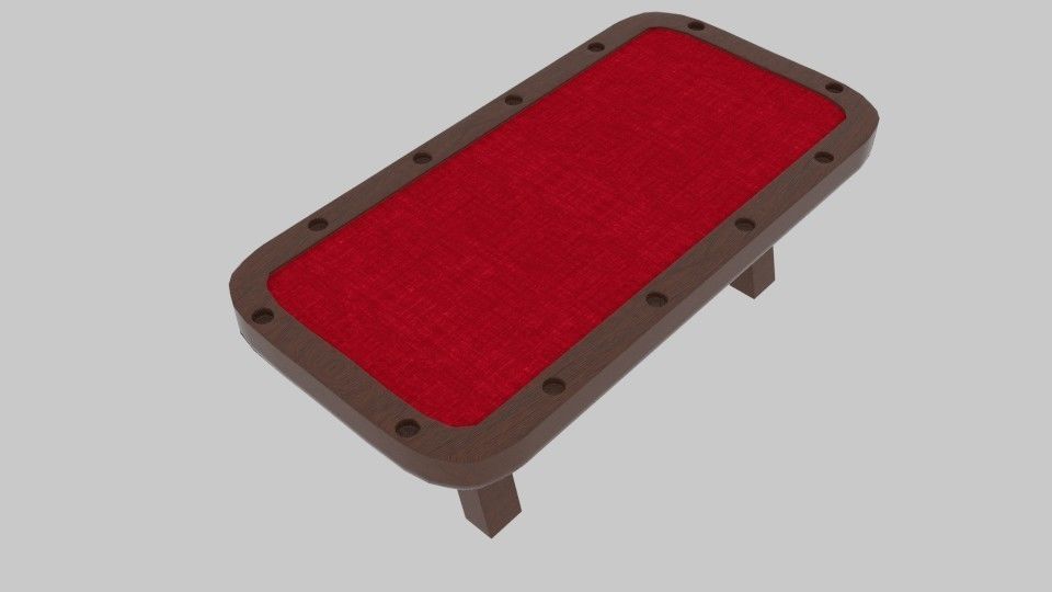  Poker Table Low-poly 3D model_1