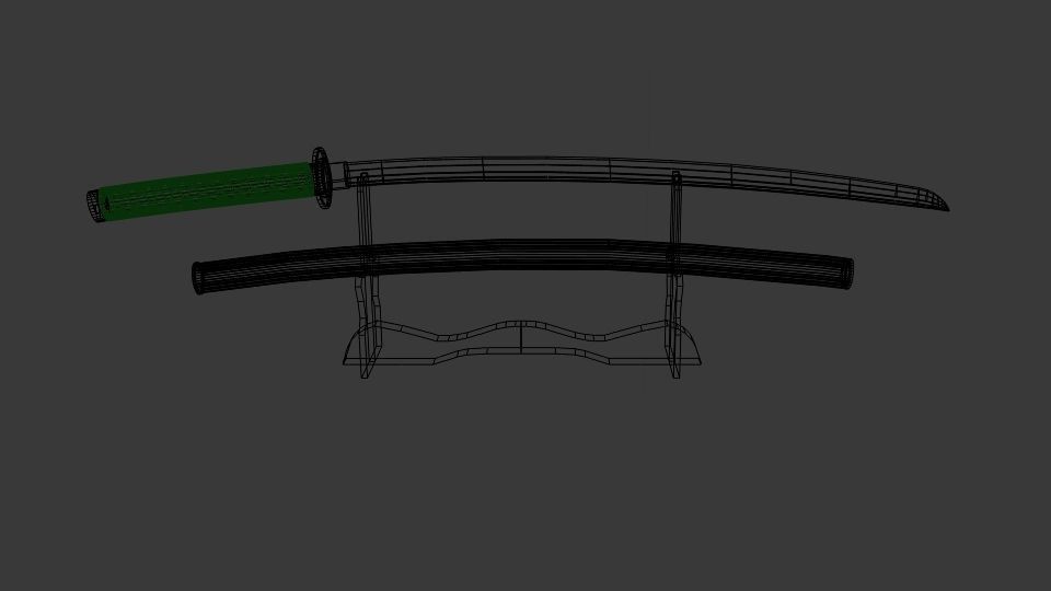  Katana With Dock 3D model_5