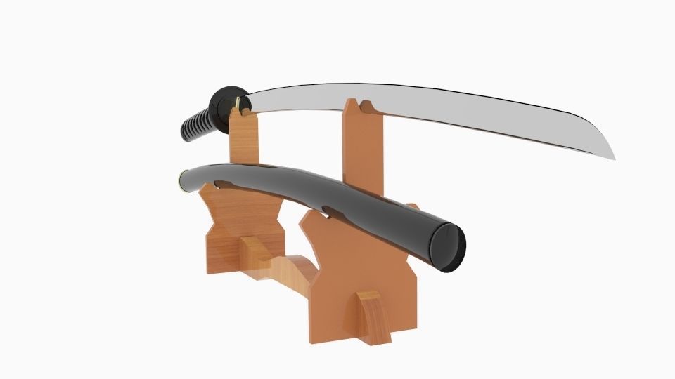  Katana With Dock 3D model_2