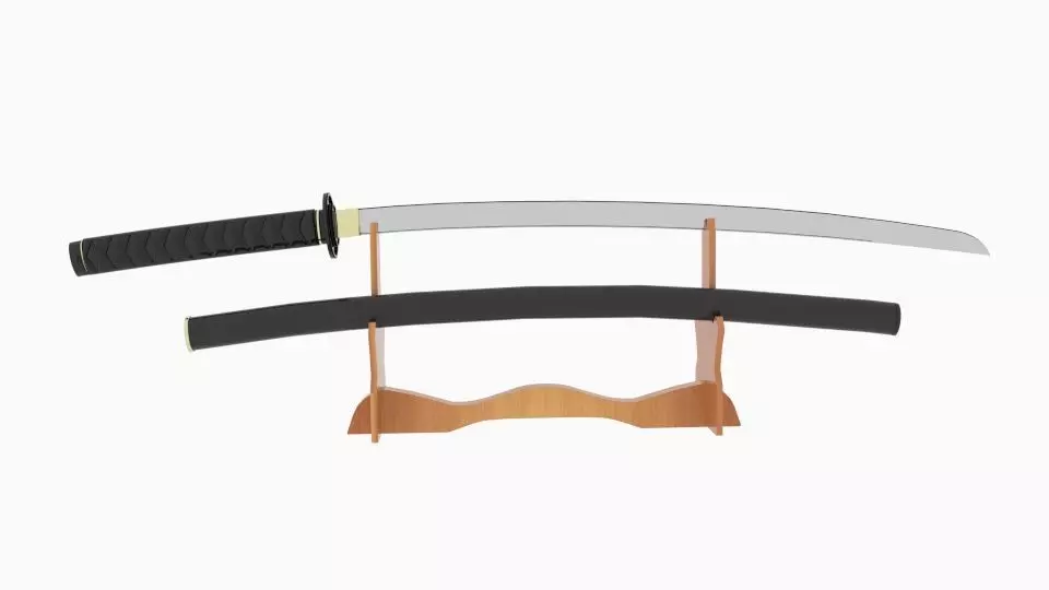 Katana With Dock 3D model_0