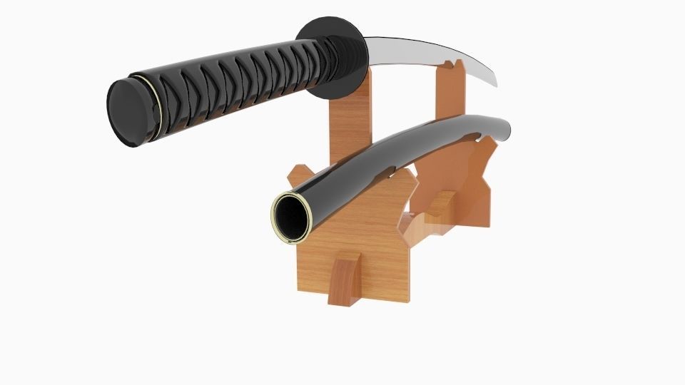  Katana With Dock 3D model_1