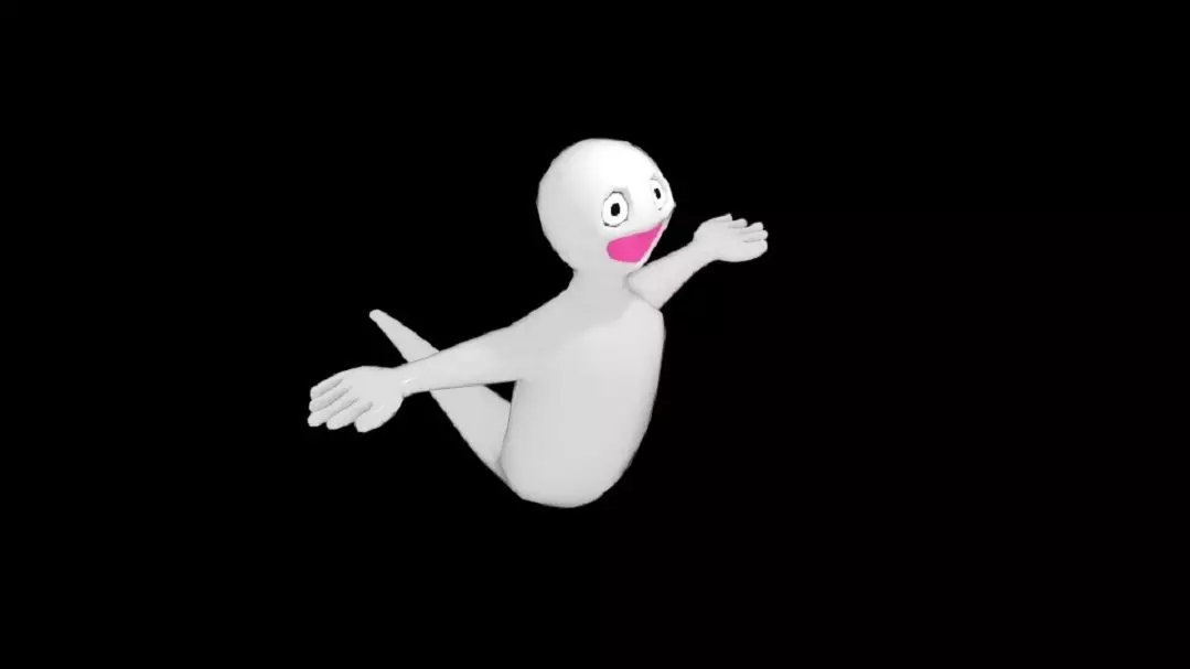 Cartoon Ghost Low-poly 3D model