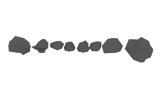 Rock Low Poly group of rocks