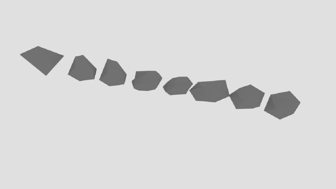 Stone Low Poly group of different shapes Low-poly 3D model_2