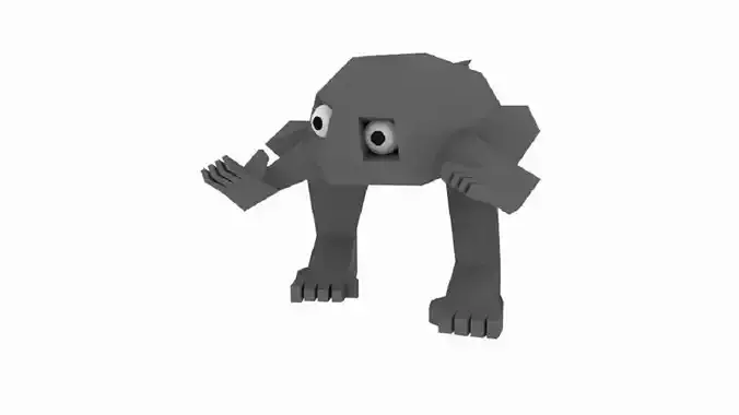 Low Poly Rock Character