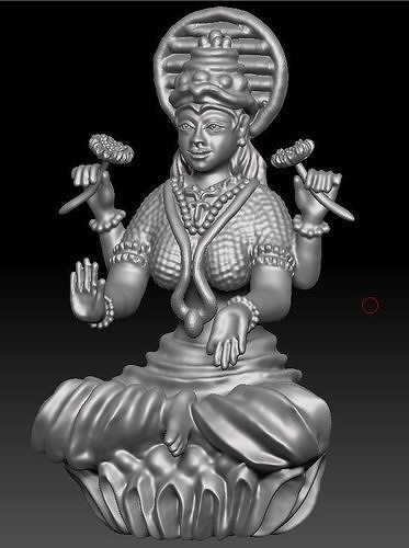 LAKSHMI statue of hindu goddess 3D model