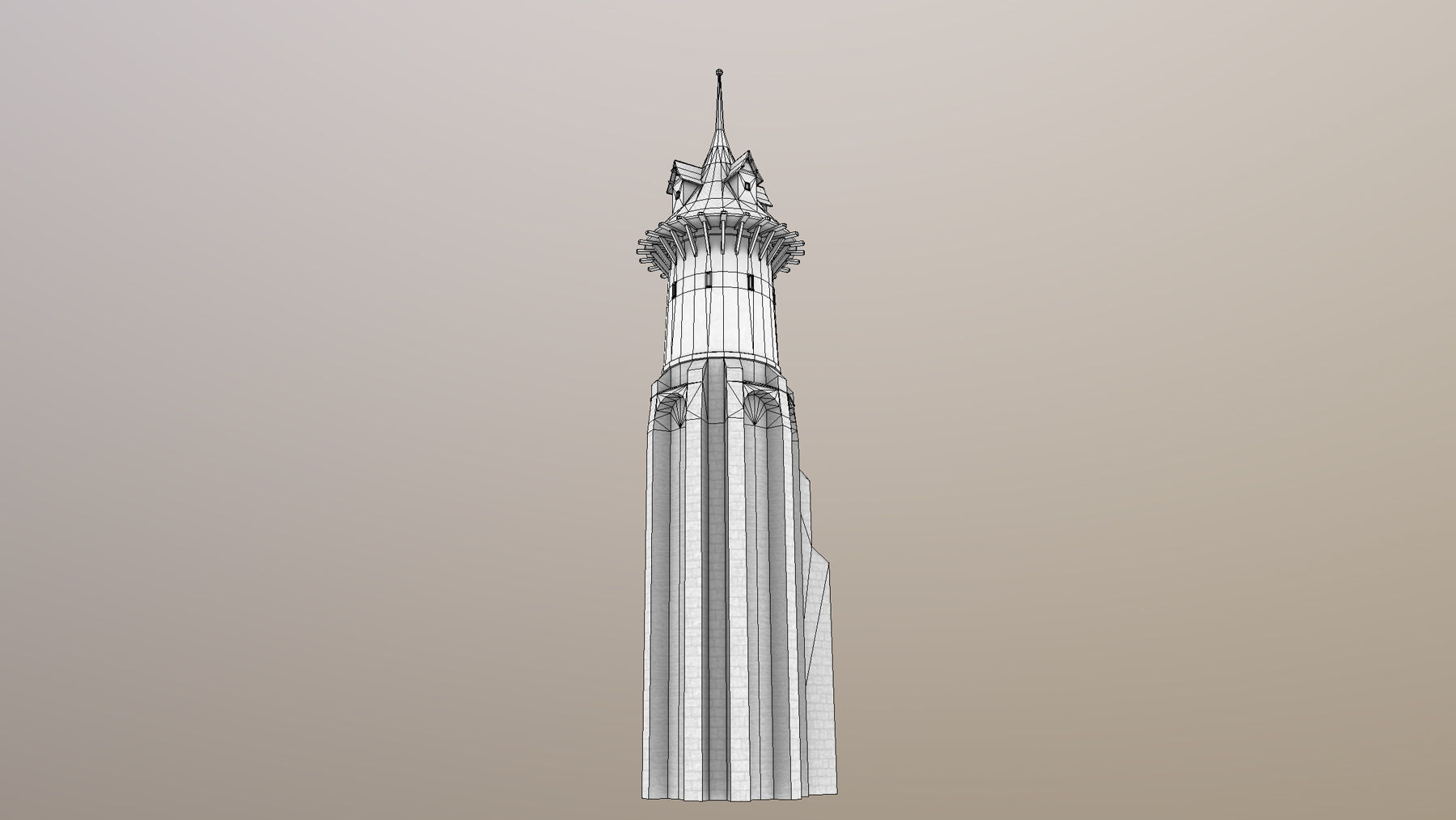 Medieval DRAGON Tower 06 Low-poly 3D model_21