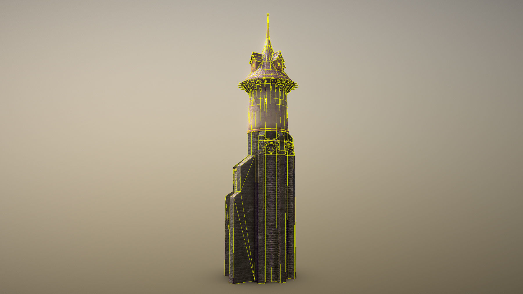 Medieval DRAGON Tower 06 Low-poly 3D model_13