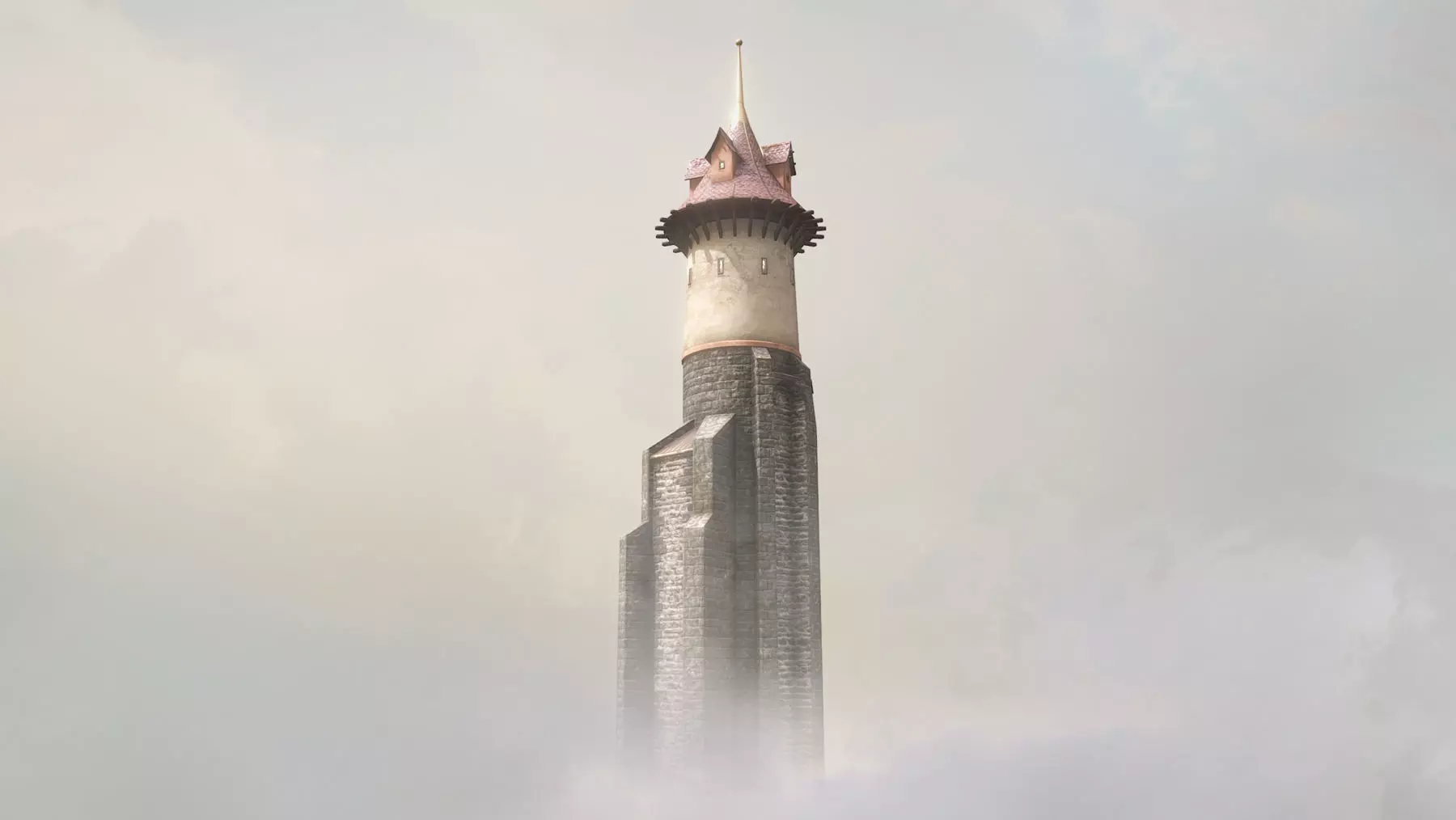 Medieval DRAGON Tower 06 Low-poly 3D model_0