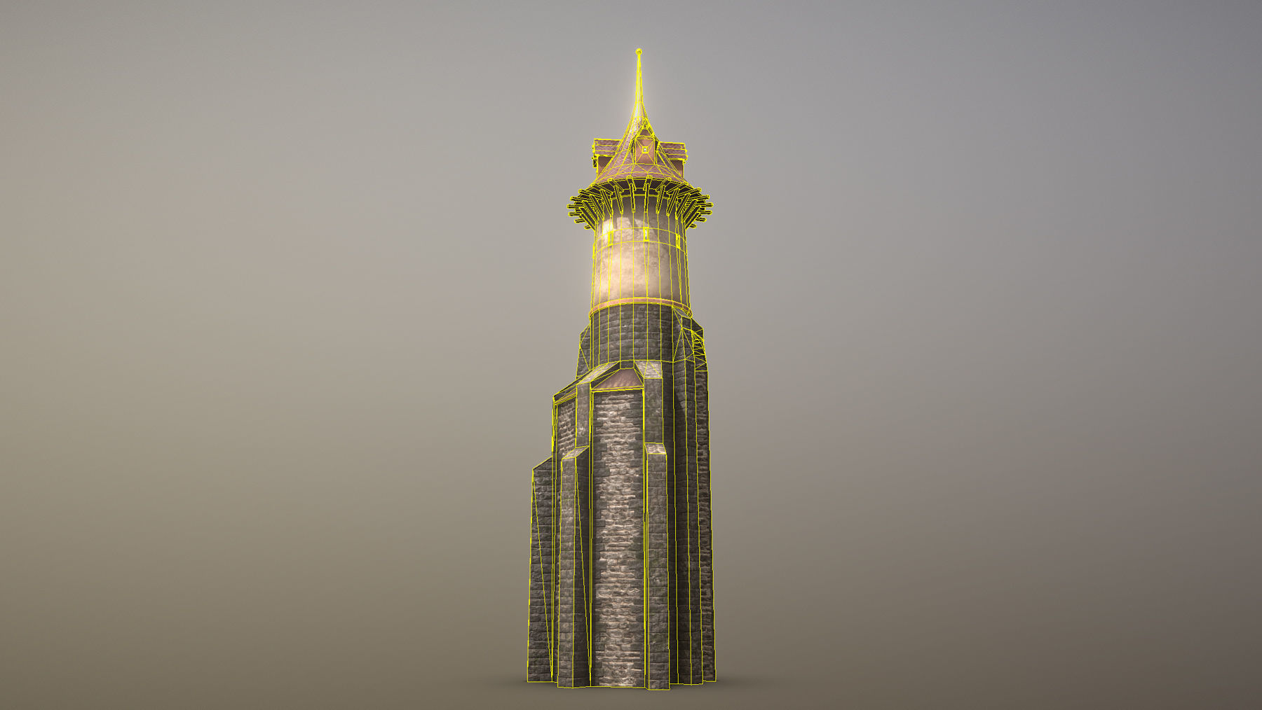 Medieval DRAGON Tower 06 Low-poly 3D model_14