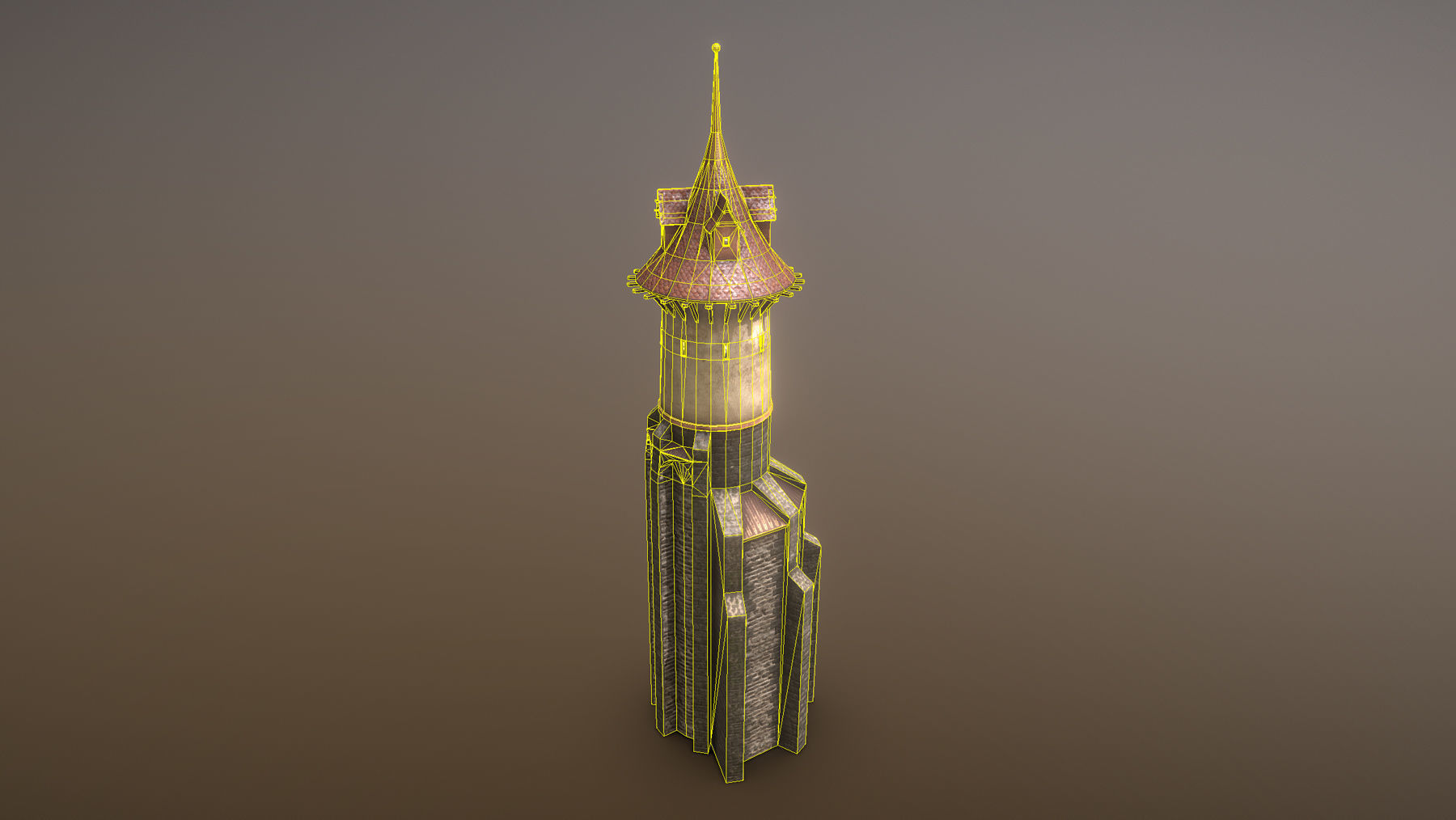 Medieval DRAGON Tower 06 Low-poly 3D model_15
