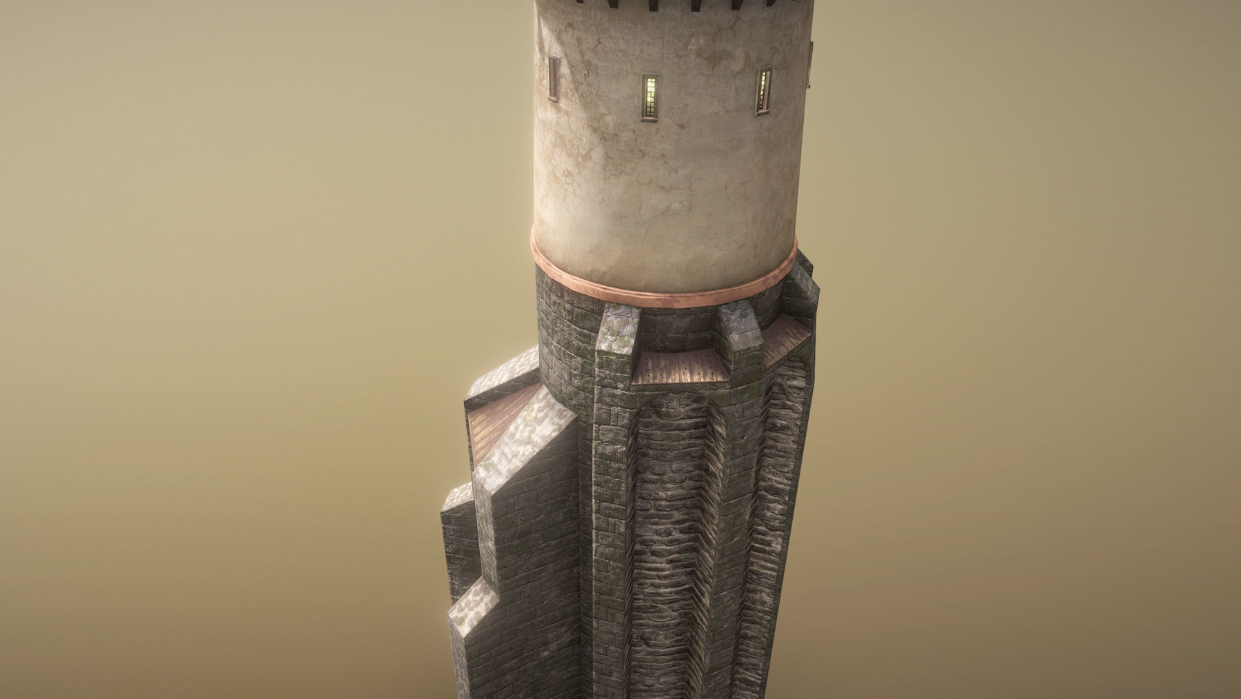 Medieval DRAGON Tower 06 Low-poly 3D model_12