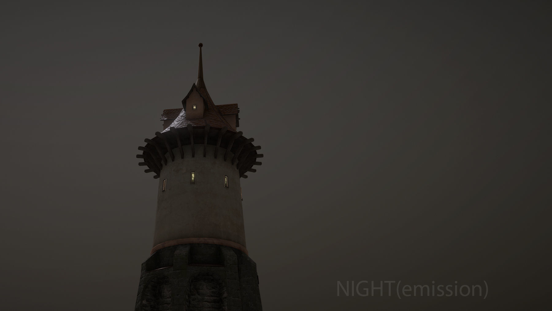 Medieval DRAGON Tower 06 Low-poly 3D model_23