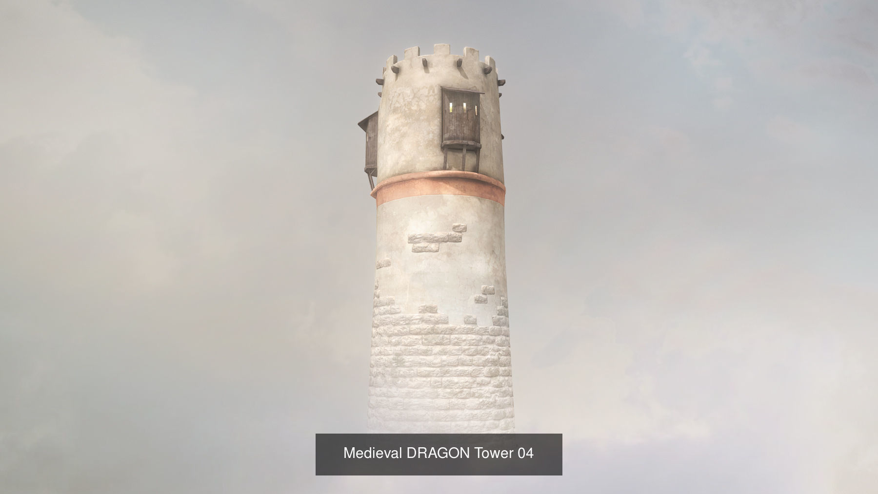 Medieval DRAGON Towers 3D Model Collection_4