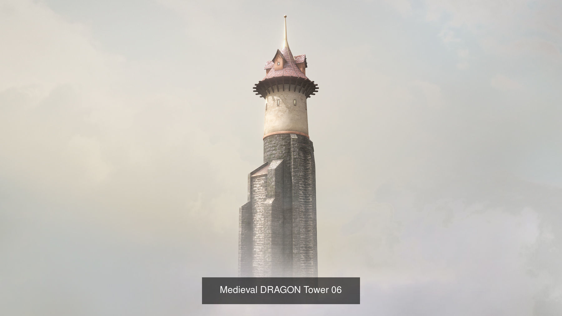 Medieval DRAGON Towers 3D Model Collection_6