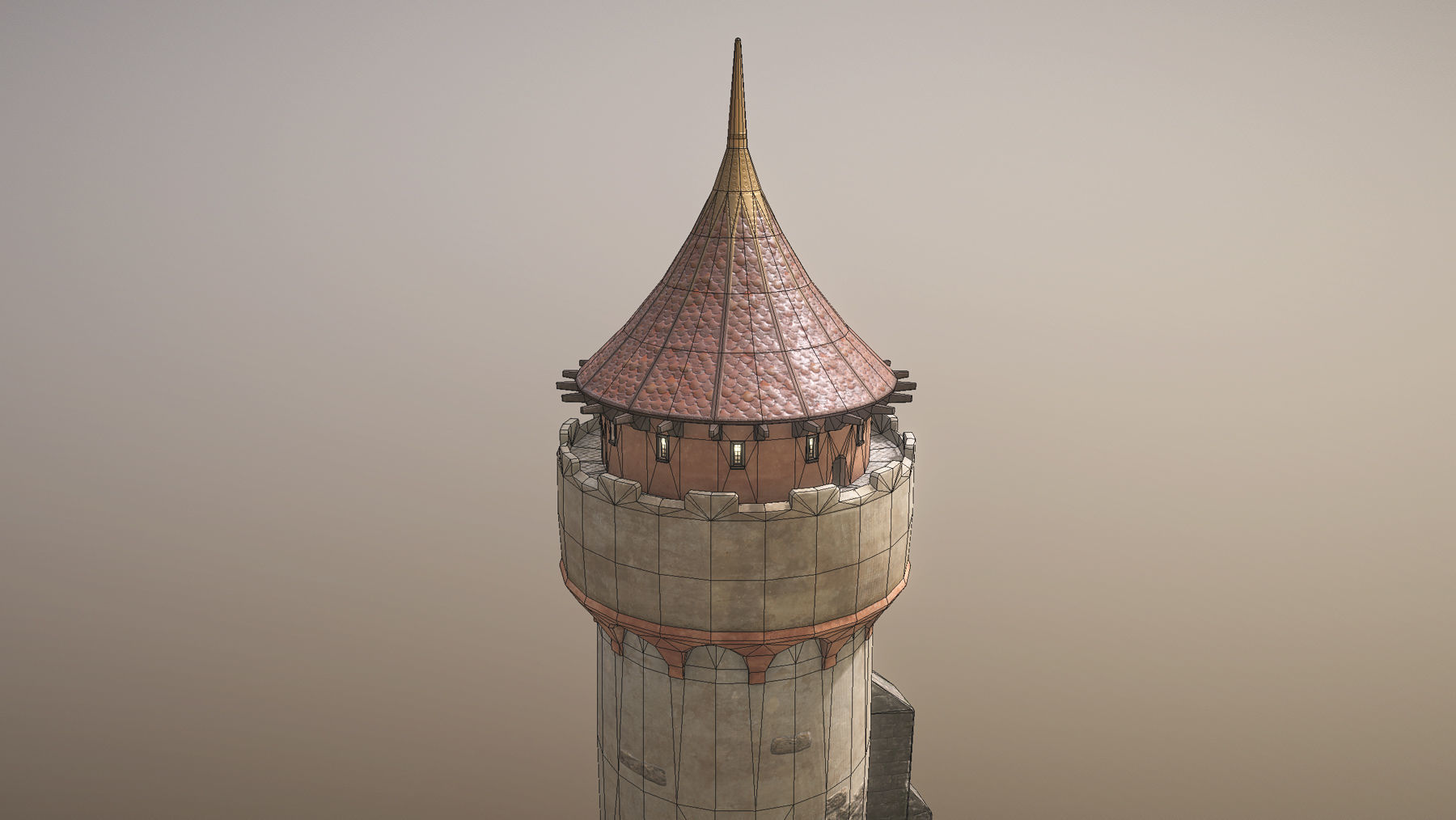 Medieval DRAGON Towers 3D Model Collection_13