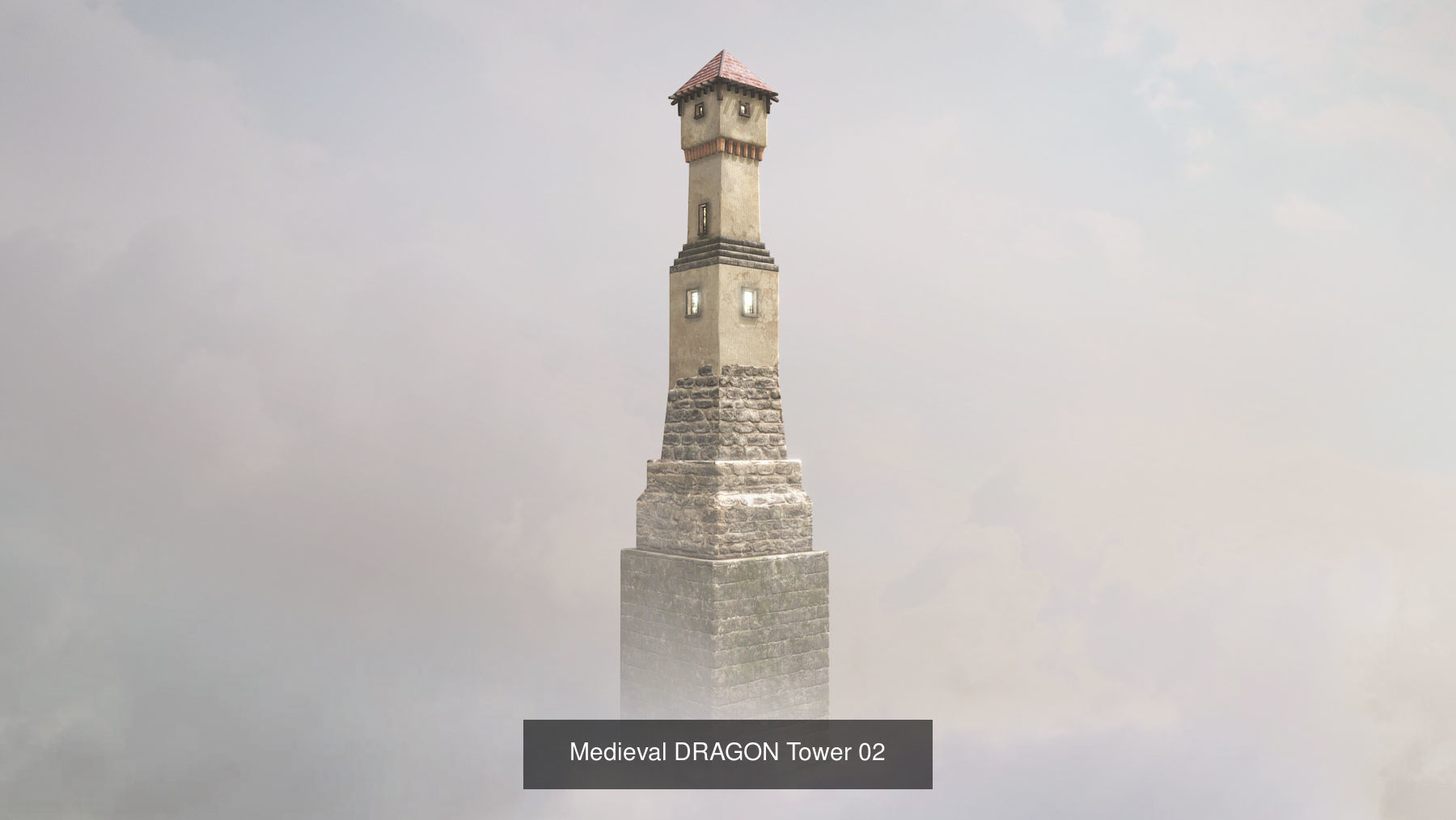 Medieval DRAGON Towers 3D Model Collection_2