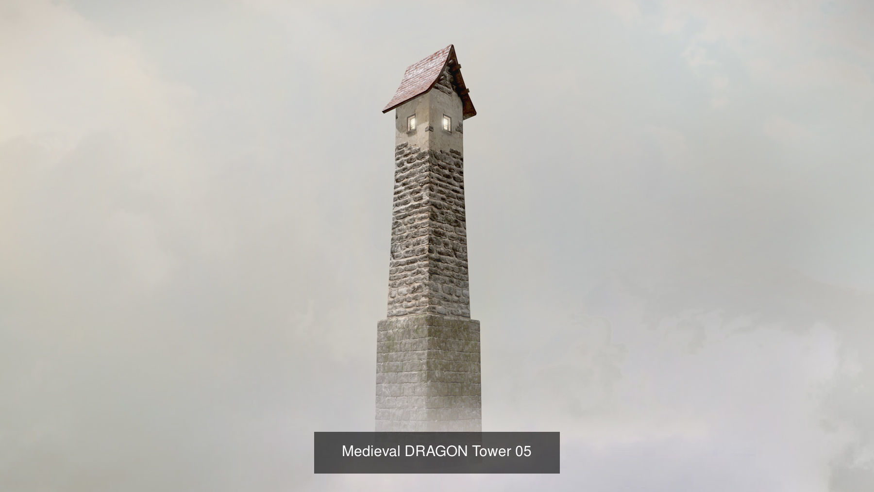 Medieval DRAGON Towers 3D Model Collection_5